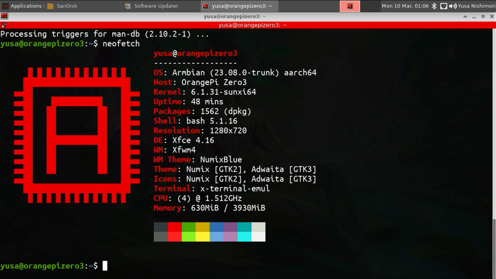 Install Armbian 23 Xfce on Orange Pi Zero 3